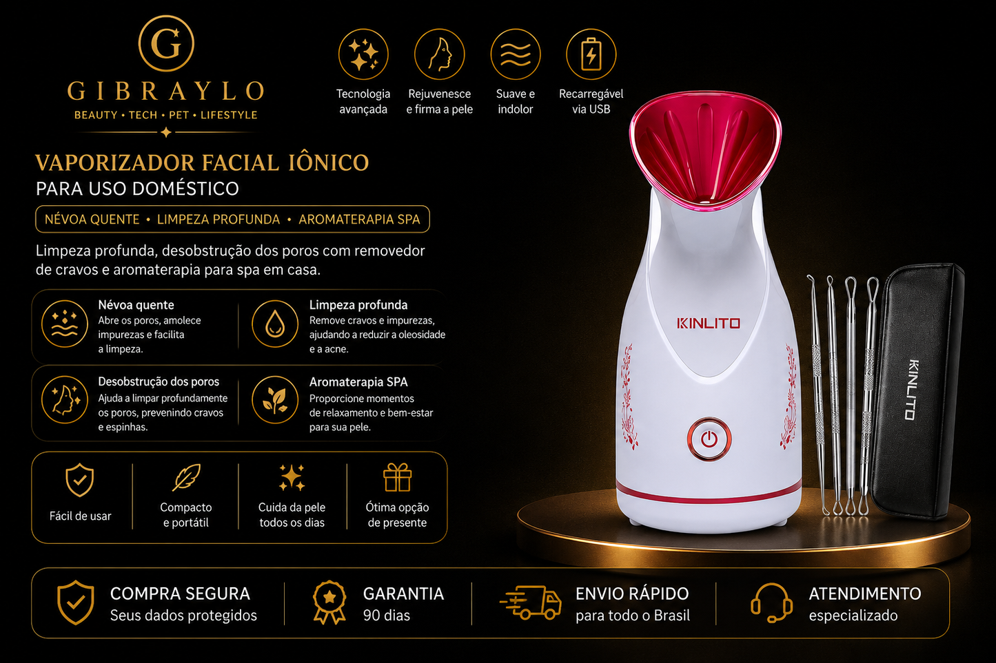 Vaporizador Facial Iônico