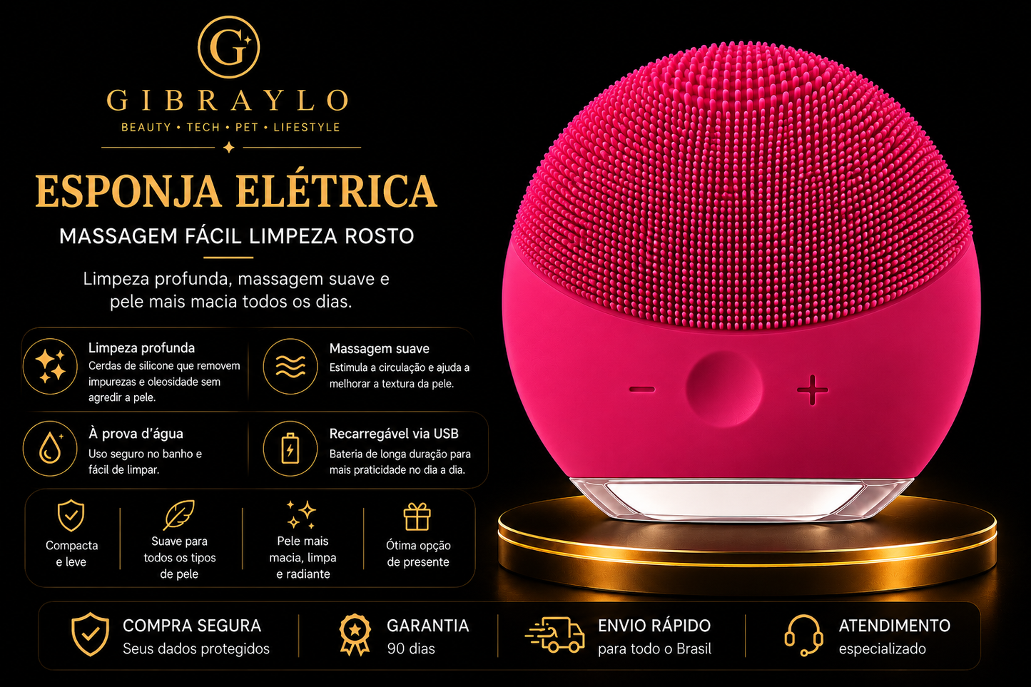 Esponja Elétrica Facial